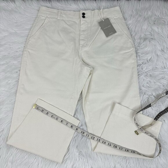 Everlane Women’s NWT Bone The Organic Straight-Leg Minimalist Pant 16/W35.25/L26 - Picture 12 of 12